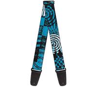buckle-down tracolla per chitarra - Grunge Chaos blu - 5,1 cm - Larghezza 29 - 137,2 cm lunghezza