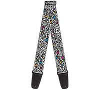 buckle-down tracolla per chitarra - Leopardo bianco/nero/Multicolore - 5,1 cm - Larghezza 29 - 137,2 cm lunghezza