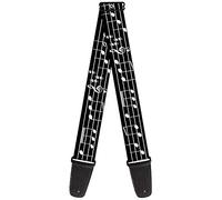 buckle-down tracolla per chitarra, Music Notes Black/White