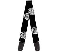 buckle-down tracolla per chitarra - Native American Skull nero/bianco - 5,1 cm - Larghezza 29 - 137,2 cm lunghezza