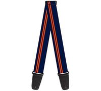 buckle-down tracolla per chitarra - Racing Stripe navy/arancione - 5,1 cm - Larghezza 29 - 137,2 cm lunghezza