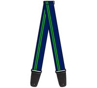 buckle-down tracolla per chitarra - Racing Stripe navy/verde brillante - 5,1 cm - Larghezza 29 - 137,2 cm lunghezza