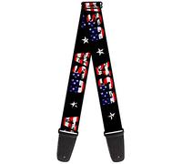 buckle-down tracolla per chitarra, USA w/Star Black/US Flags