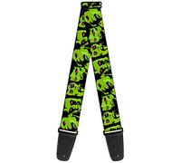 buckle-down tracolla per chitarra, Zombie Expressions Black/Green/Red