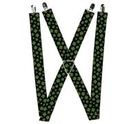 Buckle-Down Unisex Adult Suspenders 1.5-Inch Wide Regular Green