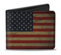 Buckle-Down Unisex Bifold Portafoglio Stati Uniti Accessori Da Viaggio Bi-fold Portafoglio, rosso, 10,1 cm x 8,89 cm