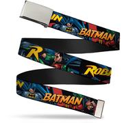 Buckle-Down Web Belt - Batman & Robin Action Panels 1.0" Wide - Fits up to Kids