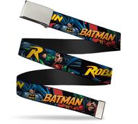Buckle-Down Web Belt - Batman & Robin Action Panels 1.0" Wide - Fits up to Kids