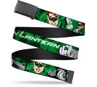 Buckle-Down Web Belt - Green Lantern Green Glow w/Text 1.25" Wide - Fits up to 4