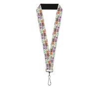 Buckle-Down Wheel of Fortune Lanyard, Wheel of Fortune Prize Blocks Collage Whit
