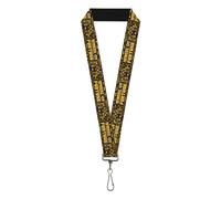 Buckle-Down Wheel of Fortune Lanyard, Wheel of Fortune Title Logo Sequin Dots Bl