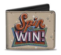 Buckle-Down Wheel of Fortune Wallet, Bifold, Wheel of Fortune Retro Spin to Win