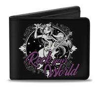 Buckle-Down Winx Club Wallet, Bifold, Winx Club Flora Rock Your World Pose Black