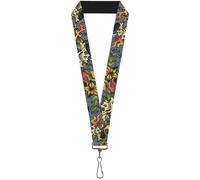 Buckle-Down Women's Lanyard-1.0"-Death or Glory Close-up Gray 22" x 1" Multi-col