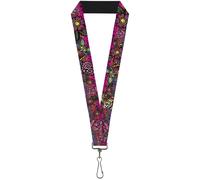 Buckle-Down Women's Lanyard-1.0"-Love Kills C/u Pink 22" x 1" Multicolor