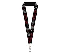 Buckle-Down Yellowstone Show Lanyard, Yellowstone Dutton Ranch 1886 Icons Black
