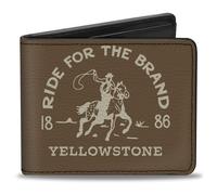 Buckle-Down Yellowstone Wallet, Bifold, Yellowstone Ride For the Brand Dutton Ra
