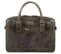 Buckle & Seam Everett Cartella in pelle 38 cm Scomparto per laptop olive (1161EVE015ORA)