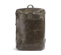 Buckle & Seam Crazy Horse Siwa Zaino verde-oliva, pelle, uomo, 23L