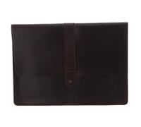 BUCKLE & SEAM custodia per computer portatile Leather Laptop Sleeve S Brown