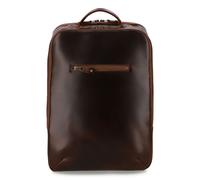 BUCKLE & SEAM zaino Leon Dots Leather Backpack Brown
