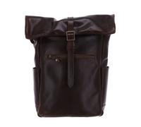 BUCKLE & SEAM zaino Norman Blu Leather Backpack Brown