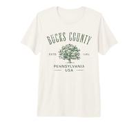 Bucks County PA Vintage Ricordo di Design Invecchiato Maglietta Premium