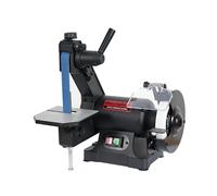 Bucktool Smerigliatrice da banco e levigatrice combinata da 250 W, levigatrice a nastro 25,4 x 762 mm, smerigliatrice a disco da 14 m/s e 150 mm, 2980 giri/min, levigatrice a nastro a disco da banco