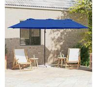 Bucmath Ombrellone 372 x 198 x 243 cm, in poliestere e alluminio, resistente ai raggi UV, antivento, pieghevole, inclinabile, per giardino, balcone, terrazza