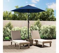 Bucmath Ombrellone antracite in alluminio, con protezione UV, inclinabile, impermeabile e pieghevole, per giardino, terrazza, balcone e spiaggia, stabile