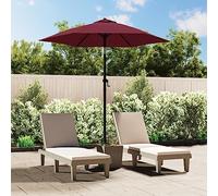 Bucmath Ombrellone antracite in alluminio, con protezione UV, inclinabile, impermeabile e pieghevole, per giardino, terrazza, balcone e spiaggia, stabile
