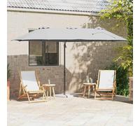 Bucmath Ombrellone Sand x x in poliestere e alluminio, resistente ai raggi UV, pieghevole, inclinabile, antivento, per balcone, terrazza, giardino, impermeabile, durevole