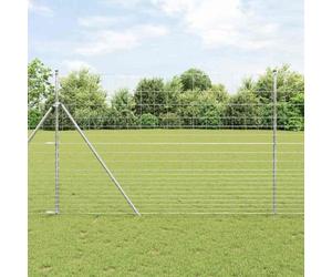 Bucmath Recinzione in acciaio zincato argento, 25 x 1,6 m, per giardino, terrazza, balcone, protezione dagli sguardi indiscreti, con maglie da 15 x 15/10/5 cm, resistente alle intemperie, per esterni