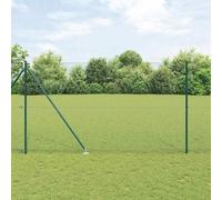 Bucmath Recinzione saldata con punte, 10 x 1,6 m, rete verde, robusta recinzione per giardino, terrazza, balcone, resistente alle intemperie, durevole, in metallo per la privacy, sicurezza, cane e