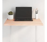 Bucmath Tavolo 60 x 60 x 2 cm, legno massello di quercia, non trattato, bordo degli alberi, costruzione di mobili fai da te, venature naturali per scrivania e tavolo da pranzo, robusto pannello in