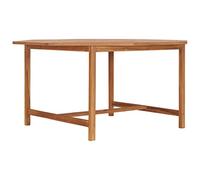 Bucmath Tavolo da giardino, 150 x 150 x 75 cm, in legno di teak massiccio, resistente alle intemperie, elegante tavolo da pranzo per terrazza, balcone, mobili da giardino con finitura ad acqua