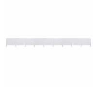 Bucmath Telo paravento 1200x160 cm in tessuto non tessuto con pali di legno bianco sabbia, pieghevole e antivento, ideale per giardino, balcone o terrazza, UV e impermeabile, protezione di lunga