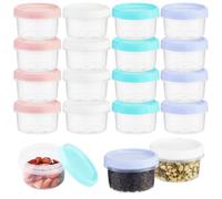 BUCOMTU 16 confezioni 200 ml plastiche, scatole riutilizzabili, barattoli per conservazione bambini, yogurt, snack