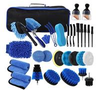 BUCOMTU 31Pezzi Kit Pulizia Auto,Kit Lavaggio Auto,Kit di Pulizia Auto Completo