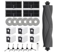 BUCOMTU Kit 24 accessori per Dreame L10s Ultra Gen2/Mova E30 Ultra/L10s Pro Ultra Heat/X30 Ultra: 1 spazzola principale, 6 sacchetti, 6 panni, 6 spazzole laterali, 4 filtri, 1 spazzola
