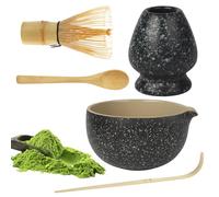 BUCOMTU Matcha Kit 5 pezzi Matcha Whisk Set per la casa, l'ufficio e le feste