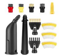 BUCOMTU Set di 12 accessori per pulitore a vapore per modelli per Kärcher Easyfix SC1, SC2, SC3 e SC4, comprendente spazzola rotonda, spazzola piatta, ugello e panno in microfibra