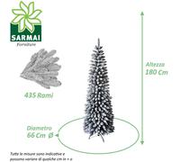 BUD Albero di Natale ARTIFICIALE CLEVELAND Innevato Fioccatura Lieve in PVC