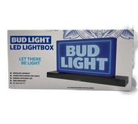 Bud Light Led Lightbox Da Gioco Micro USB 12" X 2.5" Nib