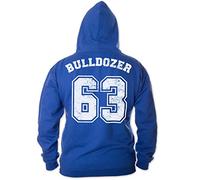 Bud Spencer, Bulldozer 63, Felpa da uomo con cerniera (blu), Blu, S