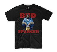 Bud Spencer® - Maglietta con scritta in lingua tedesca "Du nannten E", colore: Nero Nero S