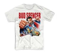 Bud Spencer Maglietta ufficiale del bomber, bianco, M