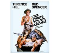Bud Spencer & Terence Hill Tin Sign Vier Fäuste für ein Halleluja 30 x 40 cm