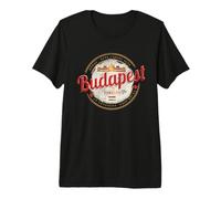 Budapest Design Ungheria Souvenir Vintage del Parlamento Maglietta Premium