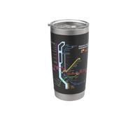 Budapest Hungary Metro Railway - Souvenir Mappa della rotta Bicchiere termico in acciaio inox doppia parete